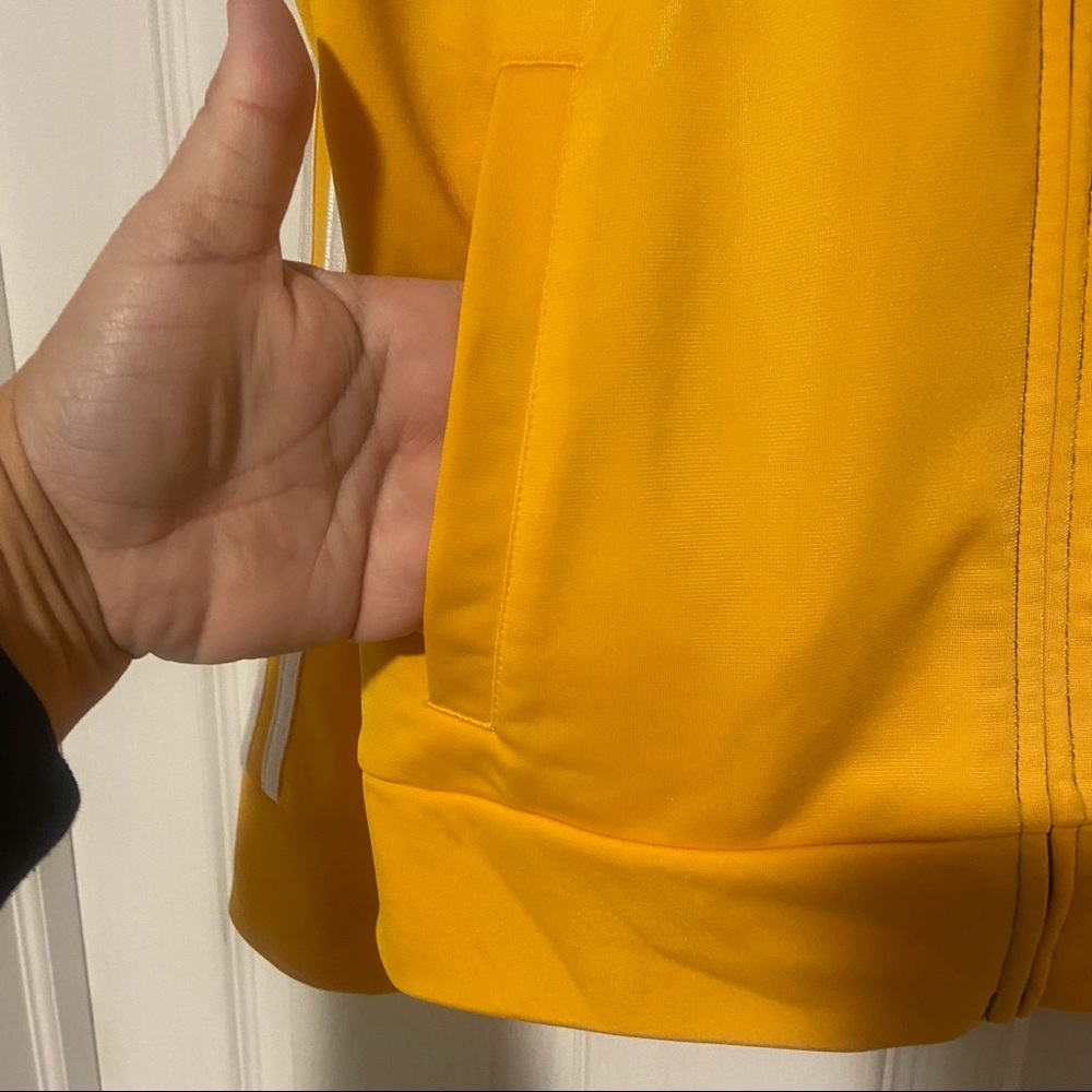 Adidas zip up track jacket Boys Small 8 in blue & gold - Picture 3 of 5